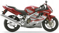Naklejki na motocykl Honda Cbr 600 F4 2001-2006 Czerwony R101 Srebrny - Juula