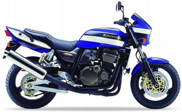 NAKLEJKI NA MOTOCYKL JUULA DO KAWASAKI ZRX 1200 R 2002 NIEBIESKI BIAŁY