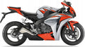 Naklejki na motocykl Honda Cbr 1000 Rr 2010 Fireblade Pomarańcz Srebrny Nha30 - Juula