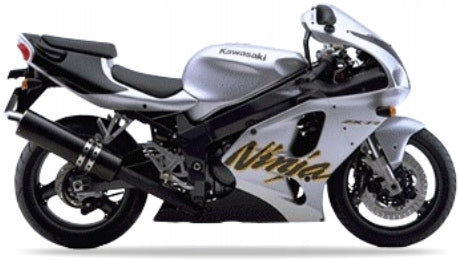 NAKLEJKI JUULA DO KAWASAKI ZX 7R 1999 SREBRNY F2