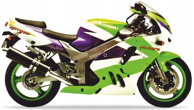 Autocollants JUULA pour moto Kawasaki ZX 9R 1994, verts 