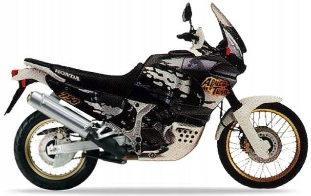 Naklejki na motocykl Honda Xrv 750 Africa Twin 1993-1995 Czarny Nh1E - Juula