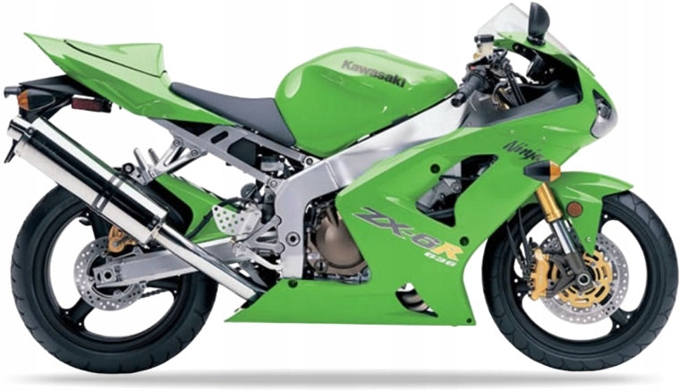 NAKLEJKI NA MOTOCYKL JUULA DO KAWASAKI ZX 6R 2004 ZIELONY 7F