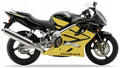 NAKLEJKI JUULA NA MOTOCYKL DO HONDA CBR 600 F4 2001-2006 CZARNY NH1Y ŻÓŁTY
