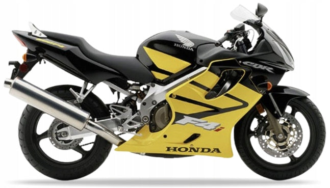 NAKLEJKI JUULA NA MOTOCYKL DO HONDA CBR 600 F4 2001-2006 CZARNY NH1Y ŻÓŁTY