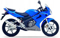 Naklejki na motocykl Honda Cbr 125 R 2004-2005 Niebieski Pb325E Srebrny - Juula