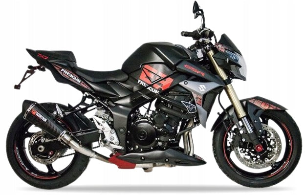 NAKLEJKI NA MOTOCYKL JUULA DO SUZUKI GSR 750 2011-2017 FREEGUN CZARNO-CZERWONY
