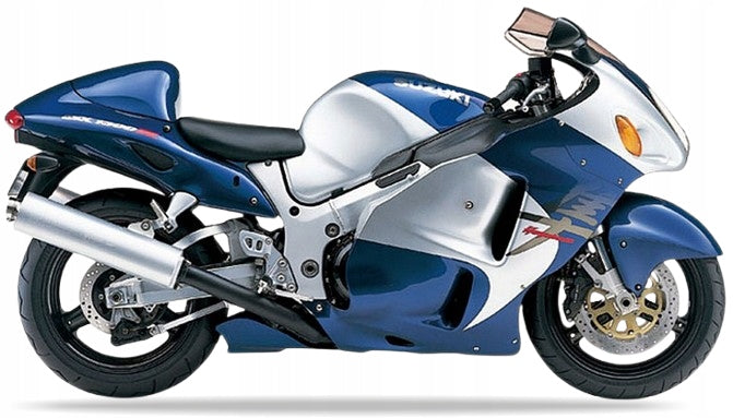 NAKLEJKI NA MOTOCYKL JUULA DO SUZUKI GSX 1300 R HAYABUSA 2001 CN5 NIEBIESKI 1LF SREBRNY