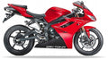 NAKLEJKI NA MOTOCYKL JUULA DO TRIUMPH DAYTONA 675 2012 DIABLO CZERWONY