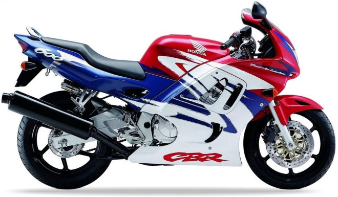 NAKLEJKI JUULA NA MOTOCYKL DO HONDA CBR 600 F 1997 CZERWONY R127A NIEBIESKI