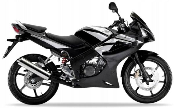 Naklejki na motocykl Honda Cbr 125 R 2009-2010 Srebrno Czarny Nhb01 - Juula