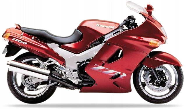 NAKLEJKI NA MOTOCYKL JUULA DO KAWASAKI ZZR 1100 1993 CZERWONY