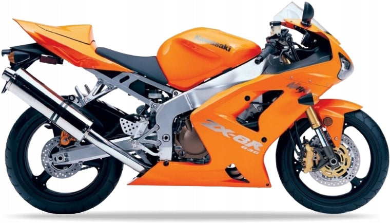 NAKLEJKI NA MOTOCYKL JUULA DO KAWASAKI ZX 6R 2004 POMARAŃCZOWY 470