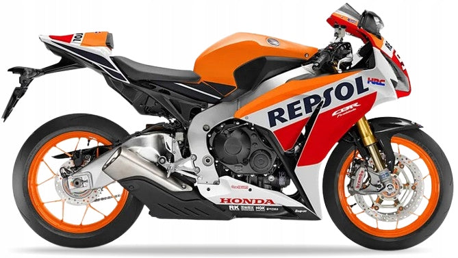 Naklejki na motocykl Honda Cbr 1000 Rr 2015-2016 Fireblade Repsol Pomarańczowy - Juula