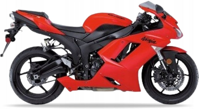 NAKLEJKI NA MOTOCYKL JUULA DO KAWASAKI ZX 6R 2007-2008 CZERWONY 234