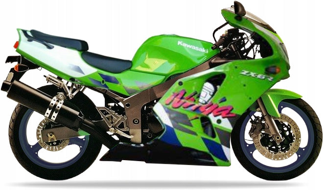 NAKLEJKI NA MOTOCYKL JUULA DO KAWASAKI ZX 6R 1997 ZIELONY 7F