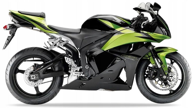 Naklejki na motocykl Honda Cbr 600 Rr 2009 Grafitowo-Czarno-Zielony Nhb01Gb - Juula