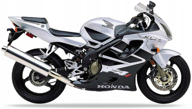 Naklejki na motocykl Honda Cbr 600 F4 2001-2006 Srebrny Metalik Nh146B Czarny - Juula