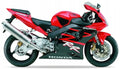 Naklejki na motocykl Honda Cbr 954 Rr 2002-2003 Fireblade Czerwono-Czarny R258 - Juula
