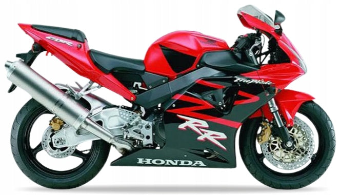 Naklejki na motocykl Honda Cbr 954 Rr 2002-2003 Fireblade Czerwono-Czarny R258 - Juula