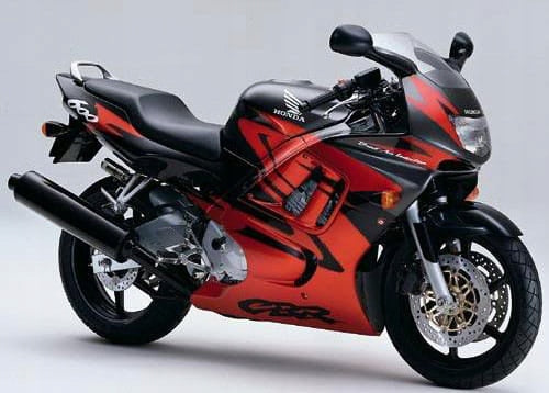 Naklejki na motocykl Honda Cbr 600F 1998 Czarn Pomar - Juula