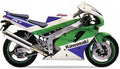 NAKLEJKI NA MOTOCYKL JUULA DO KAWASAKI ZXR 750 1990-1992 ZIELONO-BIAŁO-NIEBIESKI USA