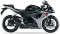 NAKLEJKI NA MOTOCYKL JUULA DO SUZUKI GSXR 600 2006 CZARNY 019 SZARY YHG