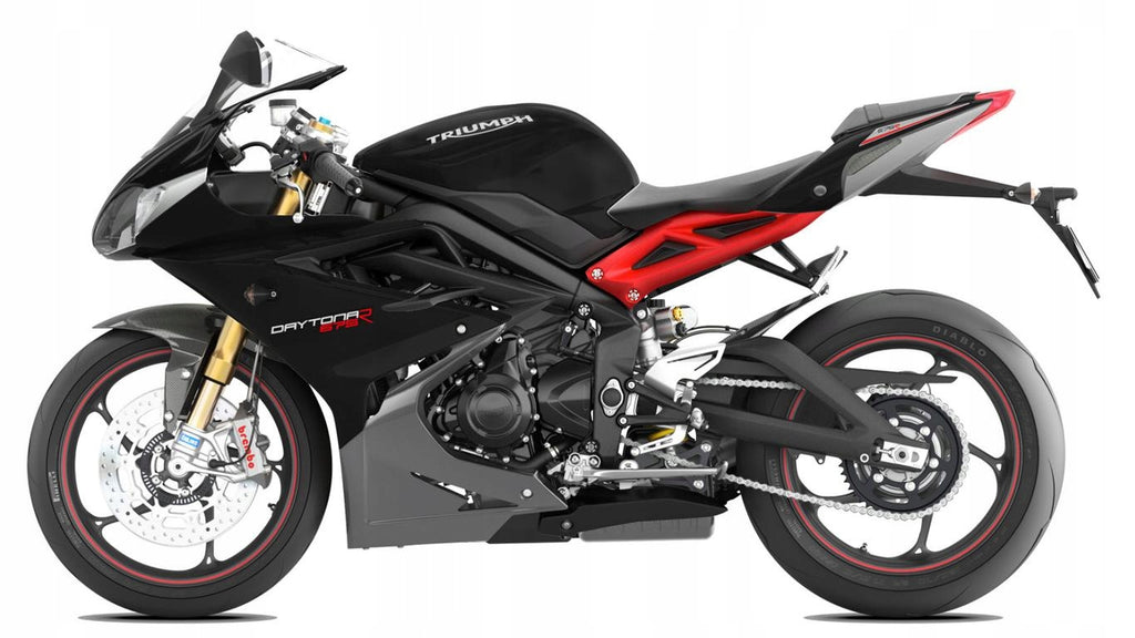 NAKLEJKI TRIUMPH DAYTONA 675 R 2015 CZARNY MAT