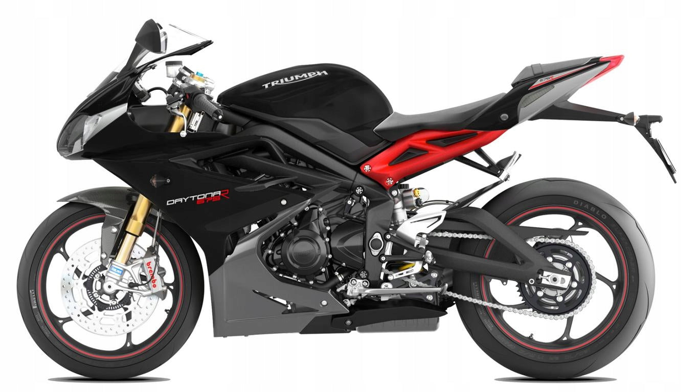 NAKLEJKI TRIUMPH DAYTONA 675 R 2015 CZARNY MAT