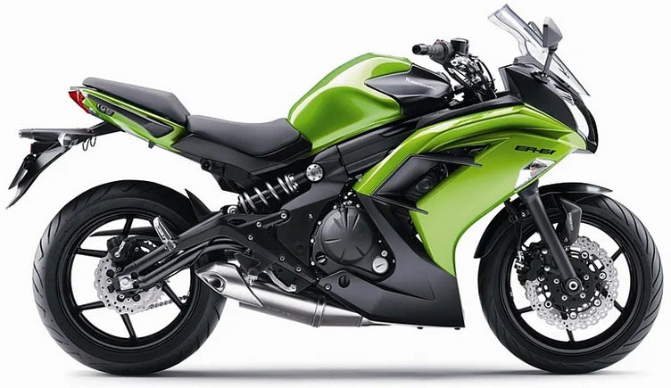 NAKLEJKI JUULA NA MOTOCYKL DO KAWASAKI ER 6F 2012 LIMONKOWO-ZIELONY TYP 2