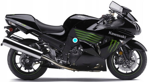 NAKLEJKI NA MOTOCYKL JUULA DO KAWASAKI ZZR 1400 ZX-14 2009 USA CZARNY MONSTER