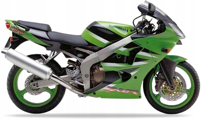 NAKLEJKI NA MOTOCYKL JUULA DO KAWASAKI ZX 6R 2001 ZIELONY 7F
