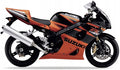 NAKLEJKI NA MOTOCYKL JUULA DO SUZUKI GSX-R 1000 2003 CANDY BURNING COPPER CZARNY 019
