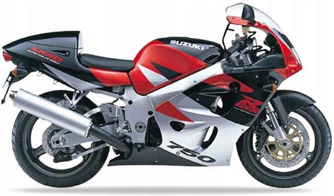 NAKLEJKI NA MOTOCYKL JUULA DO SUZUKI GSXR 750 1998 CZARNY 33J POMARAŃCZOWY YOW