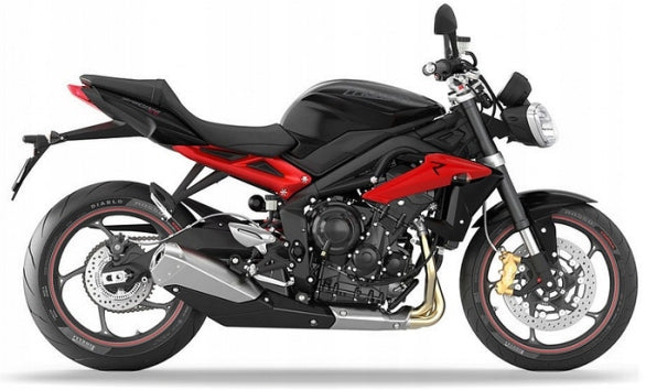 NAKLEJKI NA MOTOCYKL JUULA DO TRIUMPH STREET TRIPLE 675 R 2013-2016 PHANTOM CZARNY