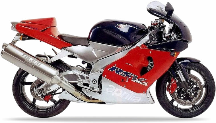 Aprilia RSV 1000 Mille 1998 1999 Czerwony stickers decals autocollants restoration kit juula motocolors