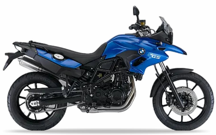 BMW F 700 GS 2014 2015 Niebieski Matowy WNC3 replica decals grafiche fuel tank juula motocolors