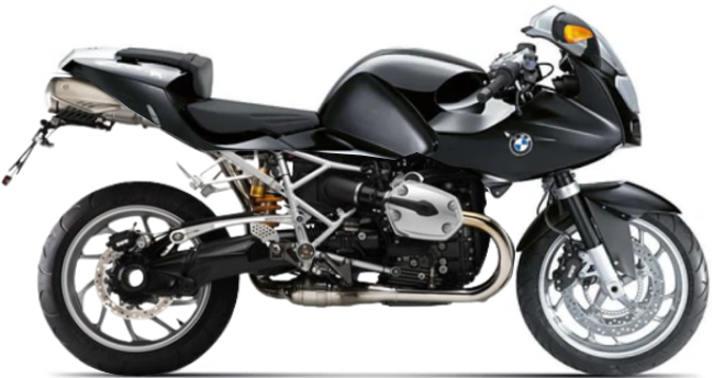 BMW R 1200 S 2005 2006 Czarny race decals grafiche aftermarket kit juula motocolors
