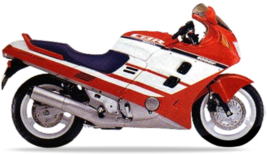 Honda Cbr 1000 F 1989 1990 Czerwony R109A replica decals grafiche fuel tank juula motocolors