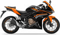 Honda Cbr 500 R 2016 2017 Czarny Pomarańczowy Nhb01 graphics kit autocollants fairings juula motocolors