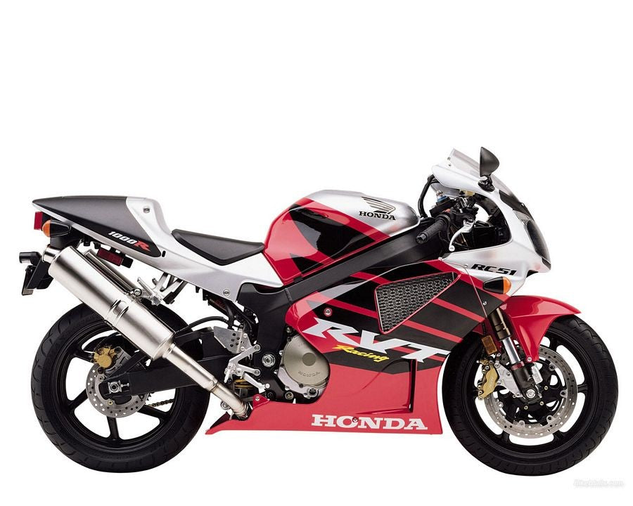 Honda Rvt 1000 Rc51 2001 Srebrny Czerwony Czarny - Juula