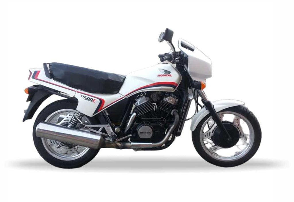 Honda Vt 500 E 1984 Biały custom decals autocollants fuel tank juula motocolors