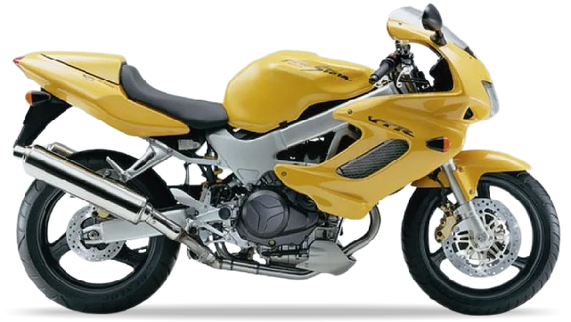 Honda Vtr 1000F Firestorm 1997 2000 Zolty Y124 juula motocolors