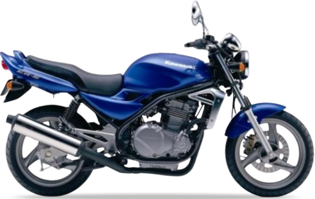 Kawasaki Er 5 2001 2002 Niebieski E1 stickers decals autocollants restoration kit juula motocolors