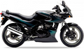 Kawasaki Gpz 500 S 1998 2001 Czarny Zielony H8 stickers decals aufkleber oem replica juula motocolors