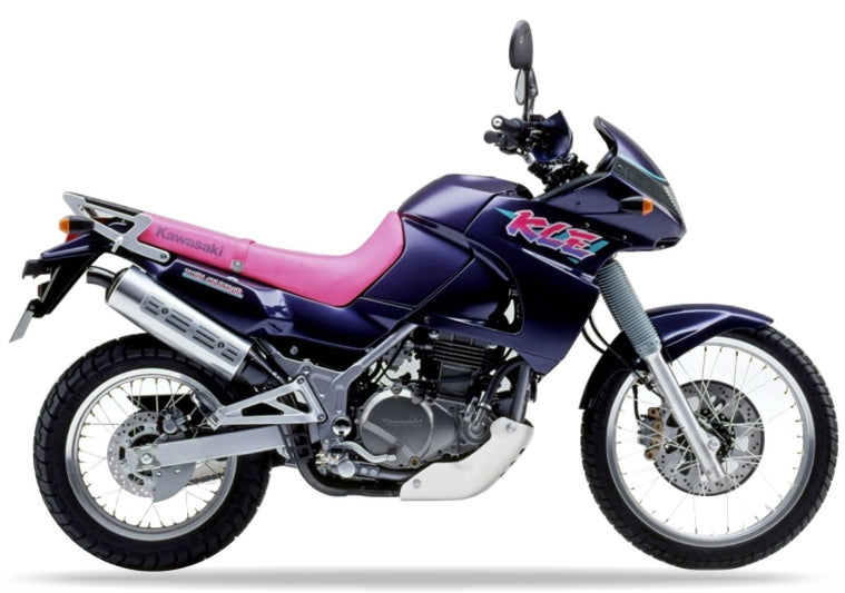 Kawasaki KLE 500 1990 1994 Fioletowy JW oem replica stickers decals grafiche juula motocolors