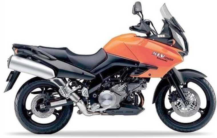 Kawasaki Klv 1000 2004 Pomaranczowy transparentny vinyl kit decals pegatinas restoration juula motocolors