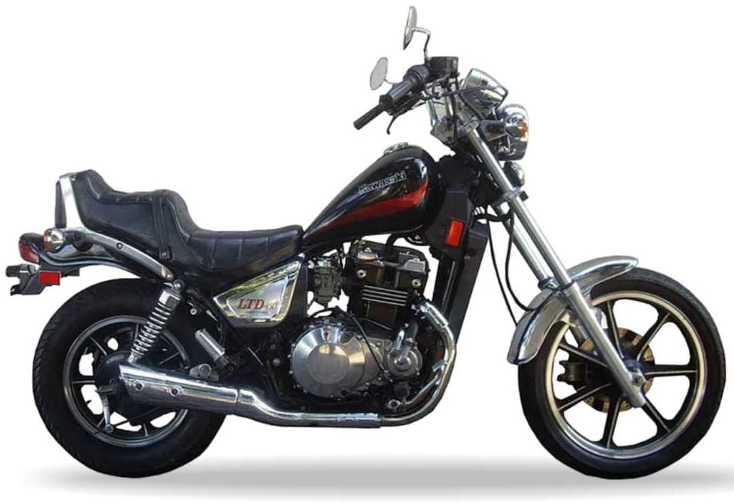 Kawasaki LTD 450 1986 Czarny motorcycle graphics adesivi replicas juula motocolors