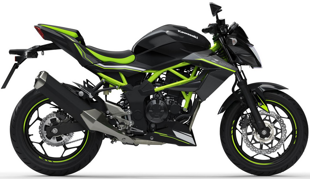 Kawasaki Z 125 2021 Czarny 739 Metaliczny Czarny 660 replica decals autocollants bodywork juula motocolors