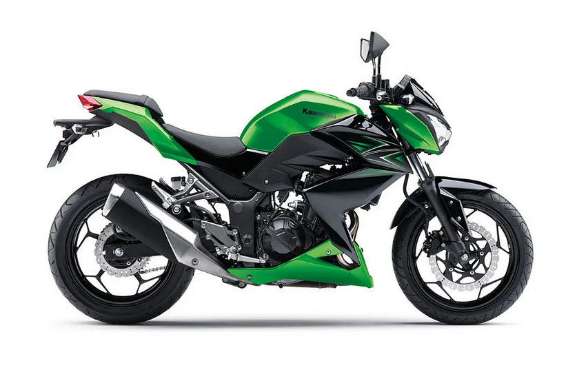 Kawasaki Z 300 2015 Zielony motorbike decals pegatinas bodywork juula motocolors